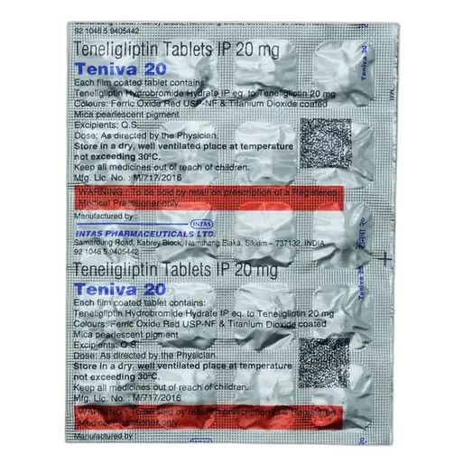 teniva 20mg tablet 20's